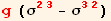 g (σ_ (23)^(23) - σ_ (32)^(32))