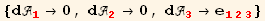 {d_1^1→0, d_2^2→0, d_3^3→e_ (123)^(123)}