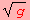 g^(1/2)