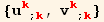 {u_k^k_ (; k), v_k^k_ (; k)}