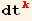 dt_ k^k