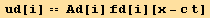  ud[i] == Ad[i] fd[i][x - c t]