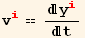 v_i^i == y_i^i/t