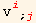 v_ (i  ;  j)^(i  ;  j)