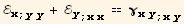 ℰ_x^x_ (; yy) + ℰ_y^y_ (; xx) == γ_ (xy)^(xy) _ (; xy)