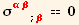 σ_ (αβ)^(αβ) _ (; β) == 0