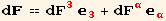 d == dF_3^3 _3^3 + dF_α^α _α^α