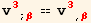 v_3^3_ (; β) == v_3^3_ (, β)