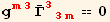 g_ (m3)^(m3) Overscript[Γ, _] _ (33m)^(33m) == 0