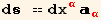 d == dx_α^α _α^α