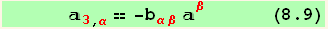       _3^3_ (, α) == -b_ (αβ)^(αβ) _β^β      (8.9)