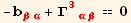 -b_ (βα)^(βα) + Γ_ (3αβ)^(3αβ) == 0