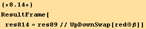 (*8.14*)ResultFrame[res814 = res89//UpDownSwap[red @ β]]