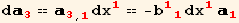 d_3^3 == _3^3_ (, 1) dx_1^1 == -b_ (11)^(11) dx_1^1 _1^1