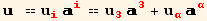 == u_i^i _i^i == u_3^3 _3^3 + u_α^α _α^α