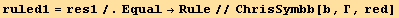 ruled1 = res1/.Equal→Rule//ChrisSymbb[b, Γ, red]