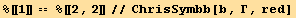 %[[1]] == %[[2, 2]]//ChrisSymbb[b, Γ, red]
