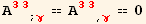 A_ (33)^(33) _ (; γ) == A_ (33)^(33) _ (, γ) == 0