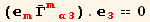 (_m^m Overscript[Γ, _] _ (mα3)^(mα3)) . _3^3 == 0