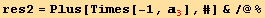 res2 = Plus[Times[-1, _3^3], #] &/@%