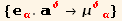 {_α^α . _δ^δ→μ_ (δα)^(δα)}