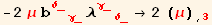 -2 μ b_ (δ_γ_)^(δ_γ_) λ_ (γ_δ_)^(γ_δ_) →2 (μ) _ (, 3)