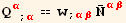 Q_α^α_ (; α) == w_ (; αβ) Overscript[N, _] _ (αβ)^(αβ)