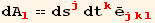 dA_l^l == ds_j^j dt_k^k Overscript[e, _] _ (jkl)^(jkl)