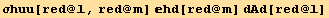σhuu[red @ l, red @ m] hd[red @ m] dAd[red @ l]