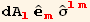 dA_l^l Overscript[,^] _m^m Overscript[σ,^] _ (lm)^(lm)