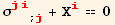 σ_ (ji)^(ji) _ (; j) + X_i^i == 0