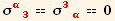 σ_ (α3)^(α3) == σ_ (3α)^(3α) == 0
