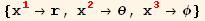 {x_1^1→r, x_2^2→θ, x_3^3→φ}