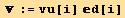   := vu[i] d[i]