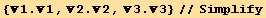 {1 . 1, 2 . 2, 3 . 3}//Simplify