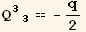Q_ (33)^(33) == -q/2