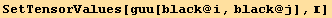 SetTensorValues[guu[black @ i, black @ j], ]