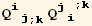 Q_ (ij)^(ij) _ (; k) Q_ (ji)^(ji)^(; k)