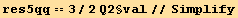 res5qq == 3/2 Q2§val//Simplify