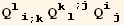 Q_ (li)^(li) _ (; k) Q_ (kl)^(kl)^(; j) Q_ (ij)^(ij)