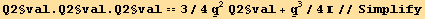 Q2§val . Q2§val . Q2§val == 3/4 Underscript[q, _]^2Q2§val + Underscript[q, _]^3/4 //Simplify