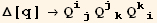 Δ[q] →Q_ (ij)^(ij) Q_ (jk)^(jk) Q_ (ki)^(ki)