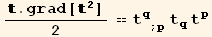                        2 .grad[  ]/2 == t_q^q_ (; p) t_q^q t_p^p