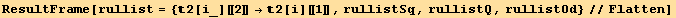 ResultFrame[rullist = {2[i_][[2]] →2[i][[1]], rullistSq, rullistQ, rullistOd}//Flatten]