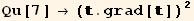                                      2 Qu[7] →(.grad[])